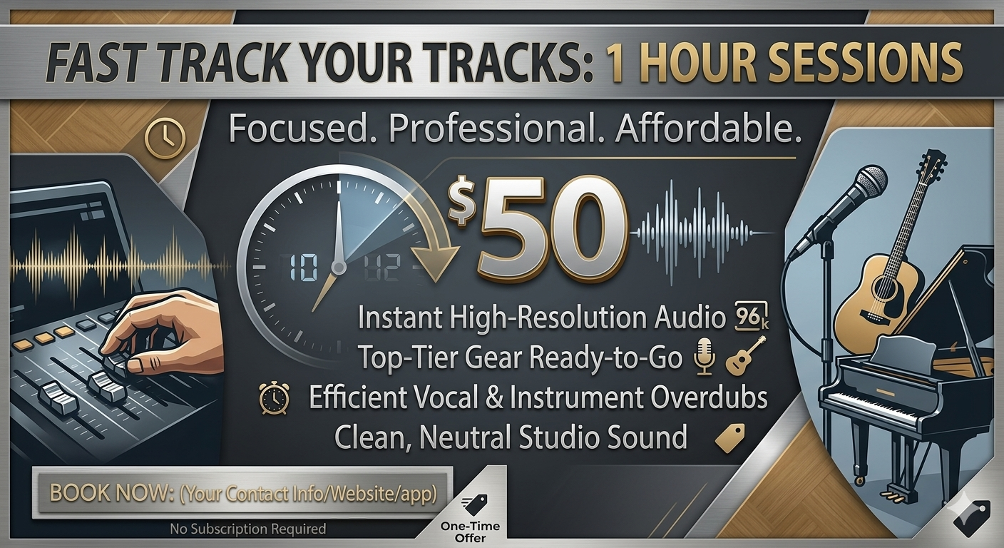 SideLink Studios | The "Quick Hit" (1-Hour Session)